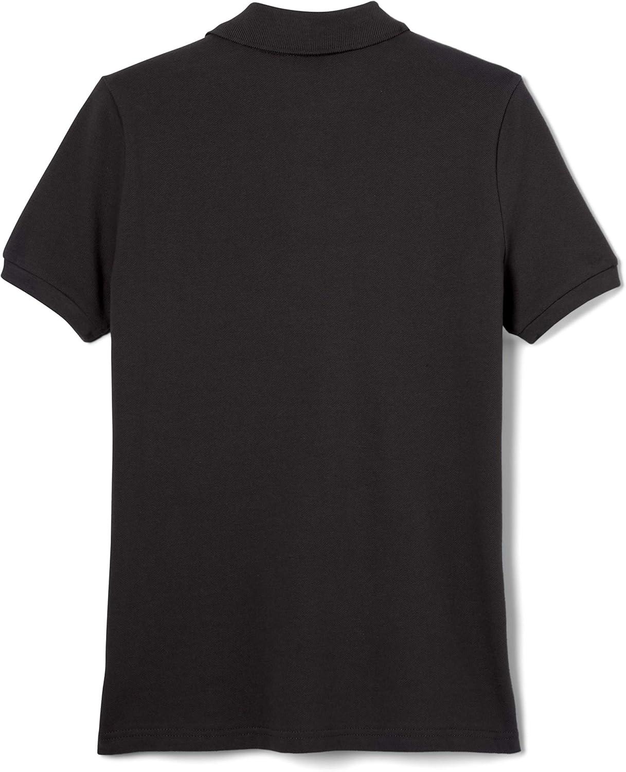 French Toast Girls’ Short Sleeve Stretch Pique Polo Shirt(Black)