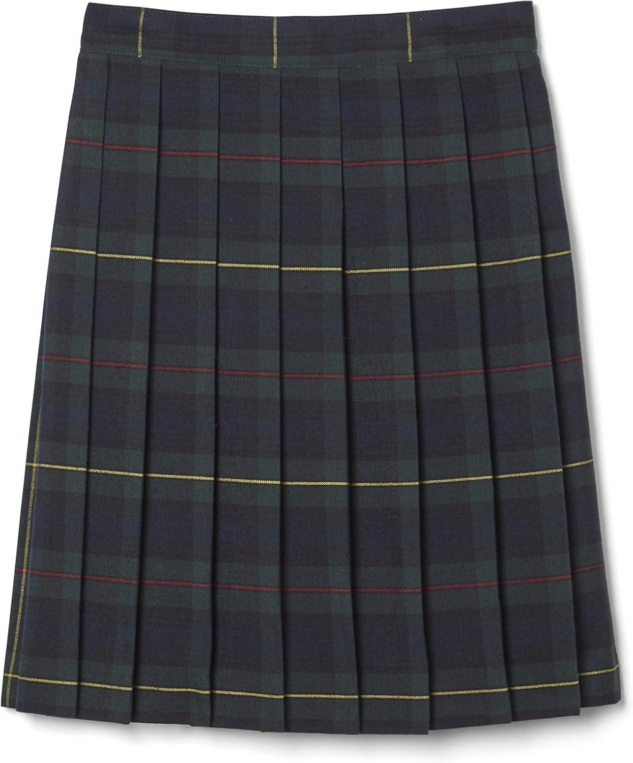 French Toast Girls’ Plaid Pleated Skirt(Green Plaid)