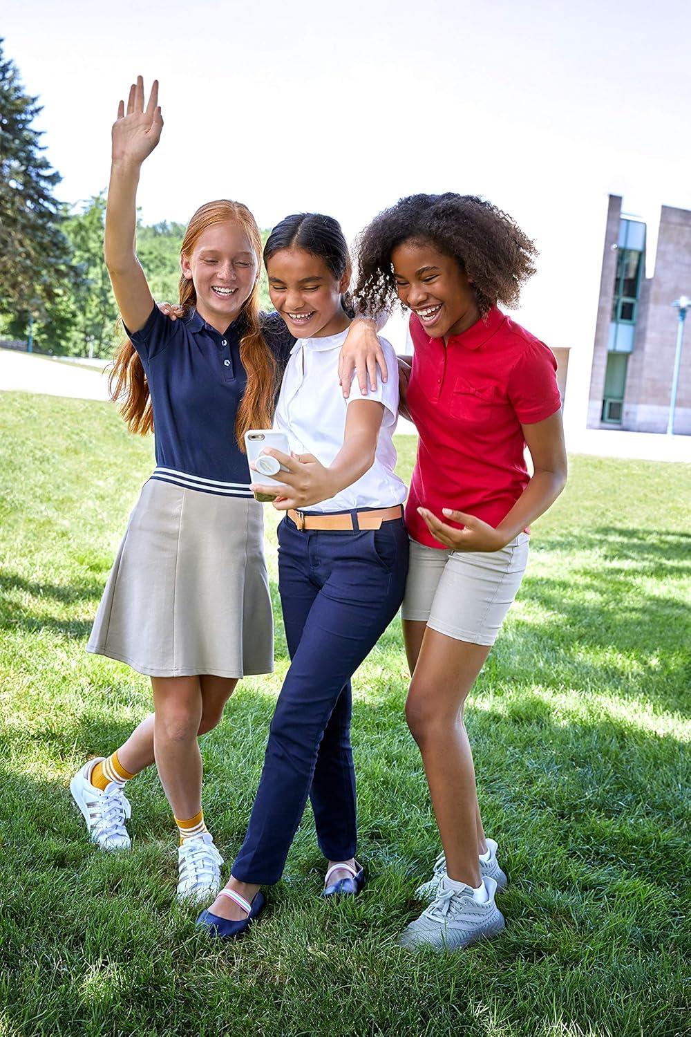 French Toast Girls Pull-On Cotton Twill Shorts with Pockets(Khaki)