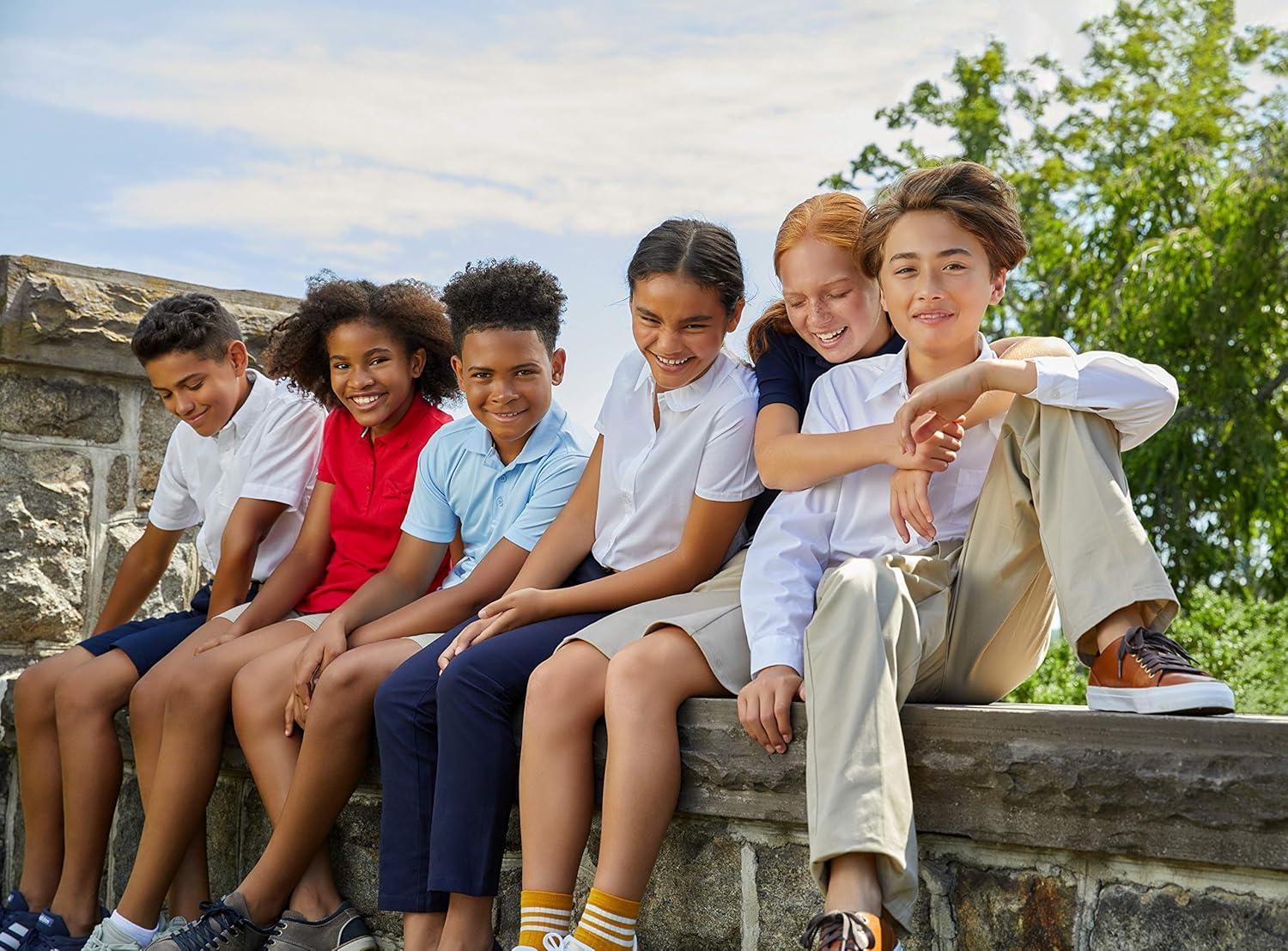 French Toast Girls Pull-On Cotton Twill Shorts with Pockets(Khaki)