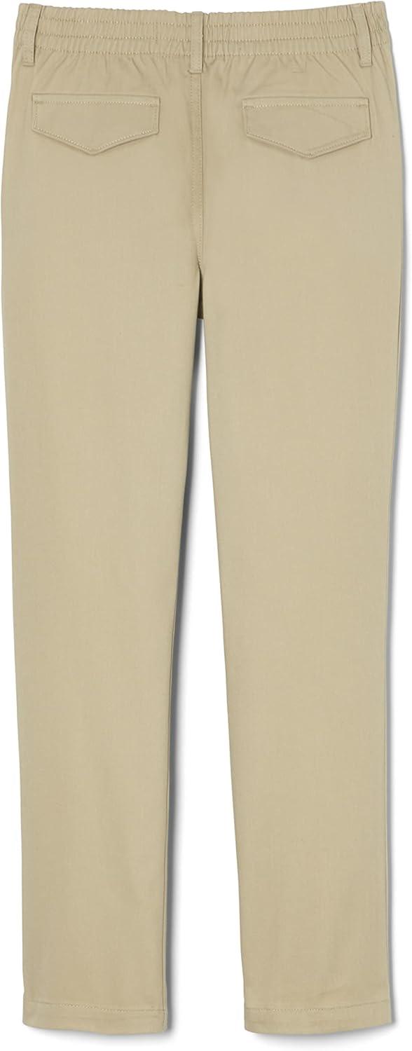 French Toast Girls’ Pull-On Straight Fit Stretch Twill Pant(School Uniform Khaki)