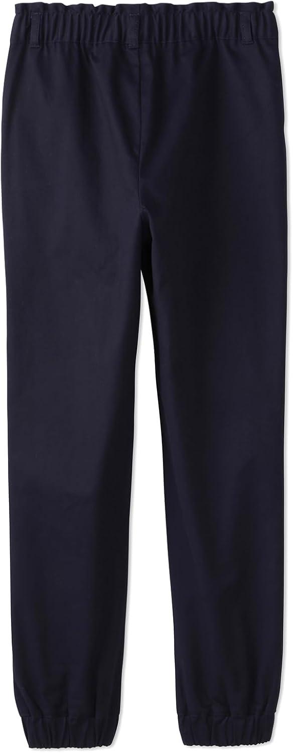 French Toast Girls’ Stretch Twill Jogger with Paper Bag Waist(Navy)