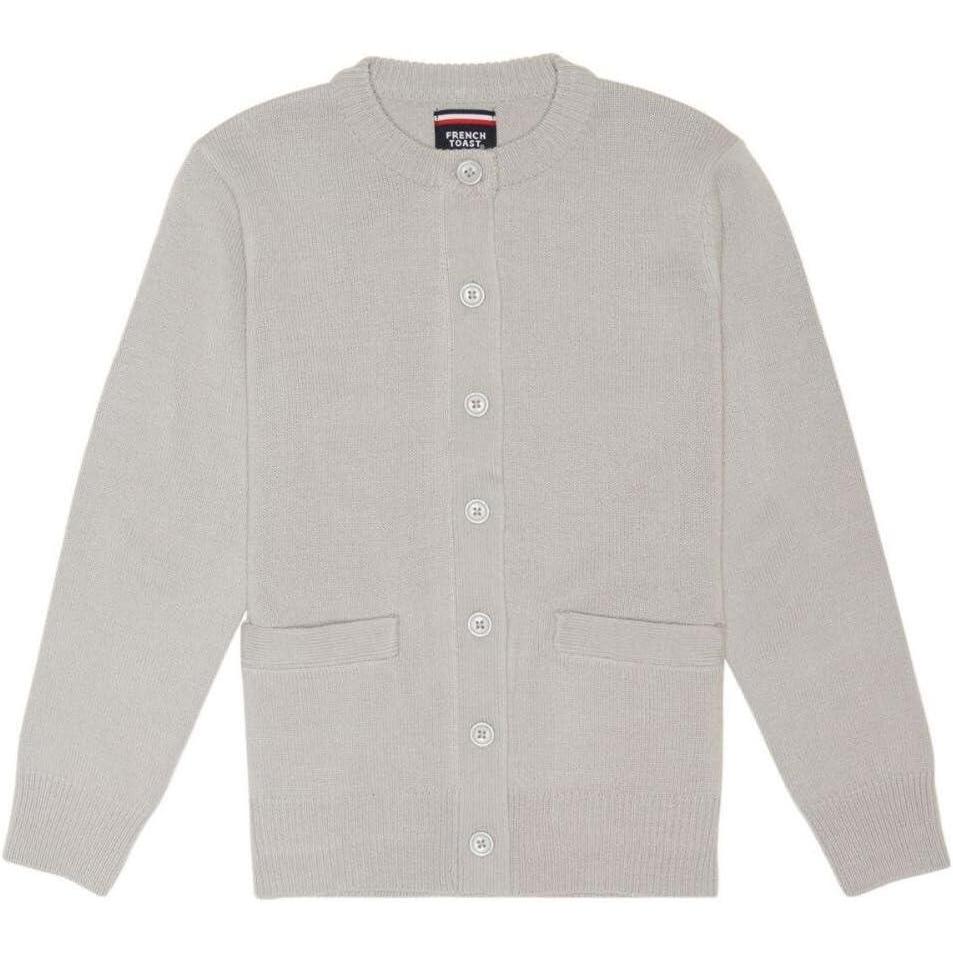 French Toast Little Girls’ Knit Cardigan Sweater(Heather Gray)