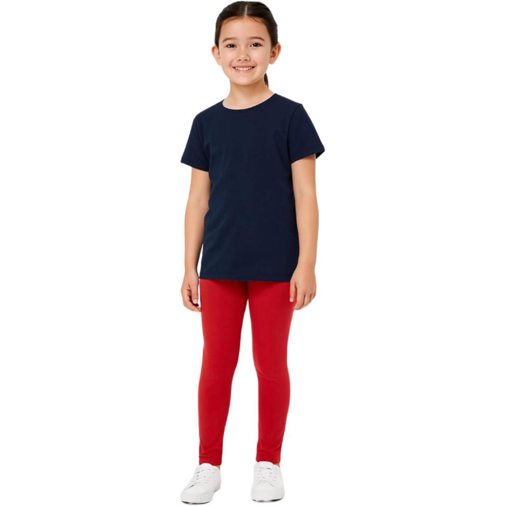 French Toast Girls Solid Leggings(Red)