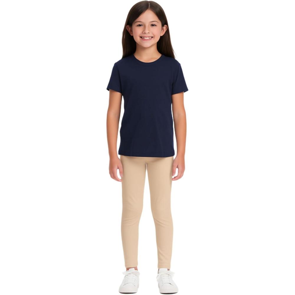 French Toast Girls Solid Leggings(Khaki)