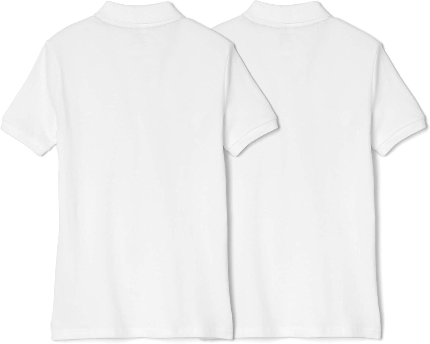 French Toast Girls 2 Pack Short Sleeve Stretch Piqué Polo(White)