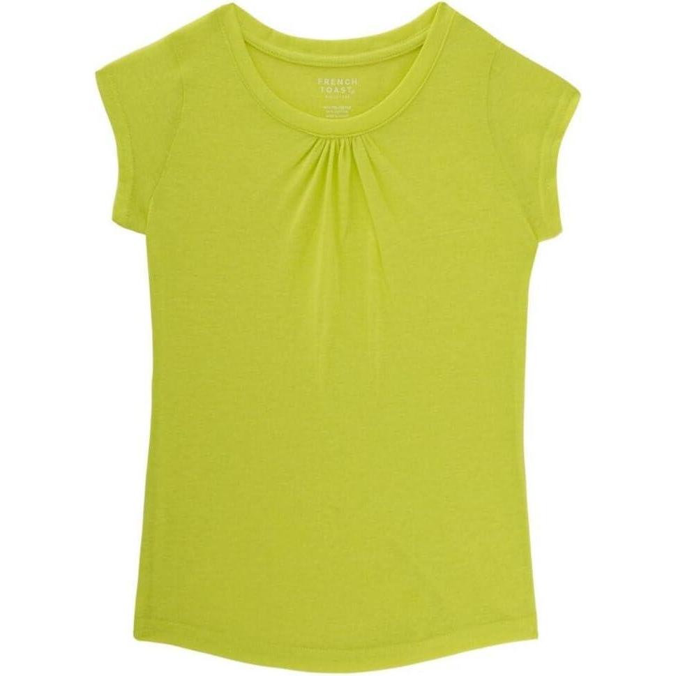 French Toast Girls’ Toddler Short Sleeve Crewneck Tee T-Shirt(Lemon Tonic)