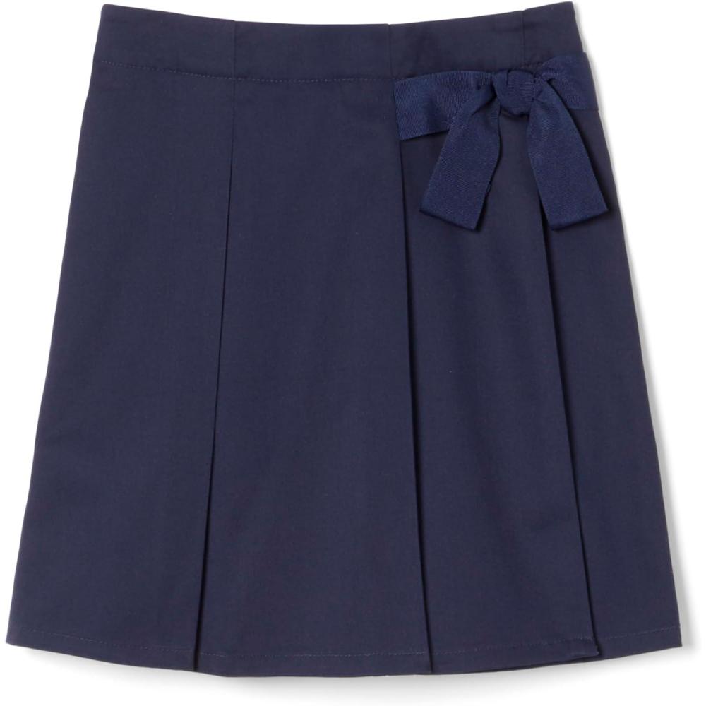 French Toast Girls Uniform Skirts, Pleated Knot Scooter(Navy Blue)