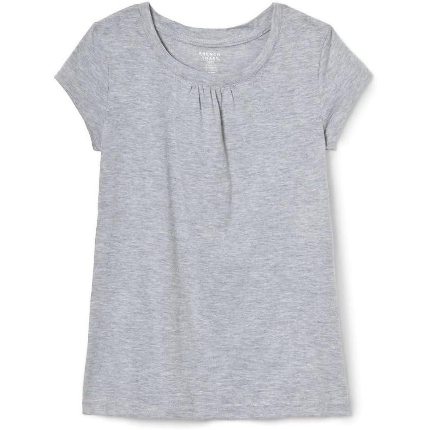 French Toast Girls’ Toddler Short Sleeve Crewneck Tee T-Shirt(Grey)