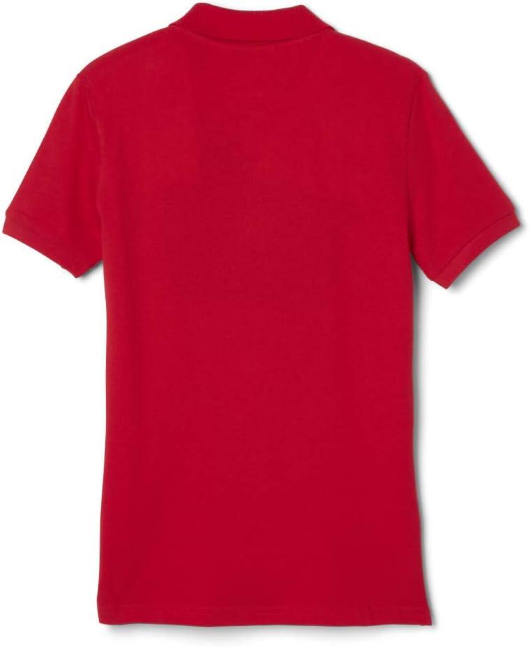 French Toast Girls’ Short Sleeve Stretch Pique Polo Shirt(Pink)