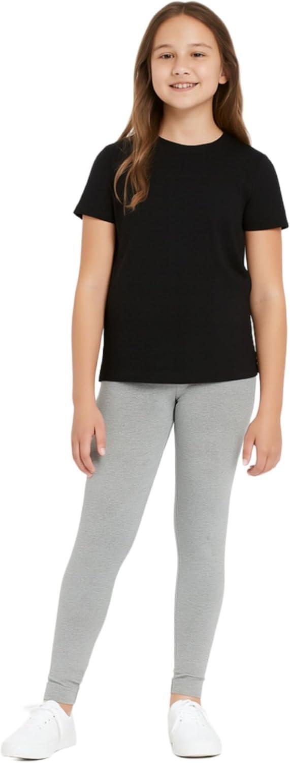 French Toast Girls Solid Leggings(Heather Gray)