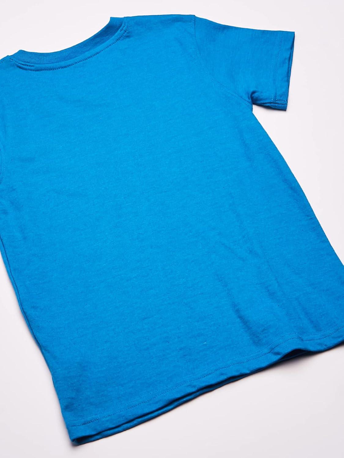 French Toast Men’s Short Sleeve V-Neck Tee(Methyl Blue Heather)