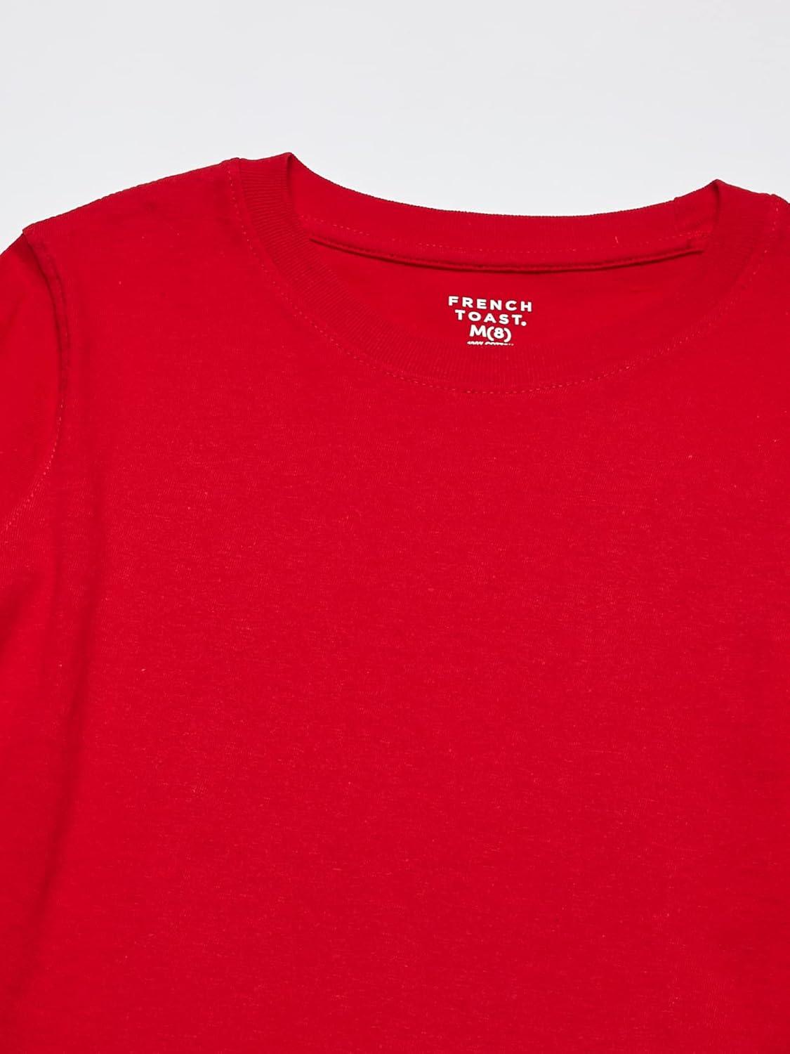 French Toast Boys Long Sleeve Crewneck Tee T-Shirt T Shirt(Red)