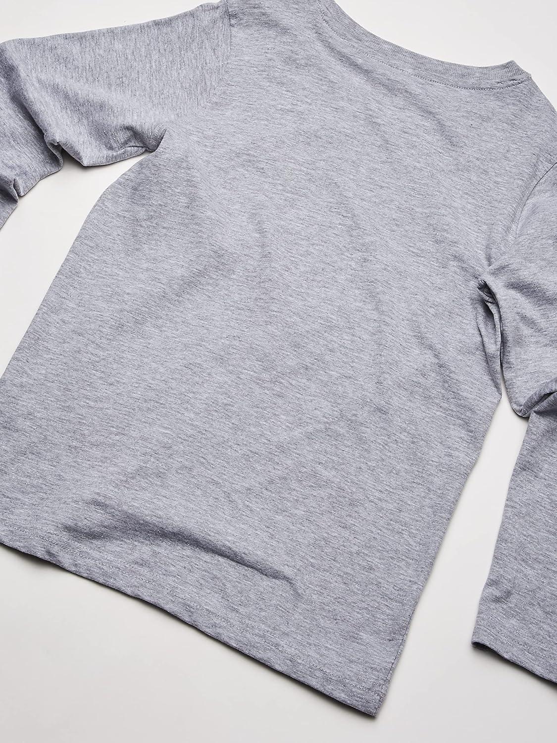 French Toast Boys Long Sleeve Crewneck Tee T-Shirt T Shirt(Heather Gray)