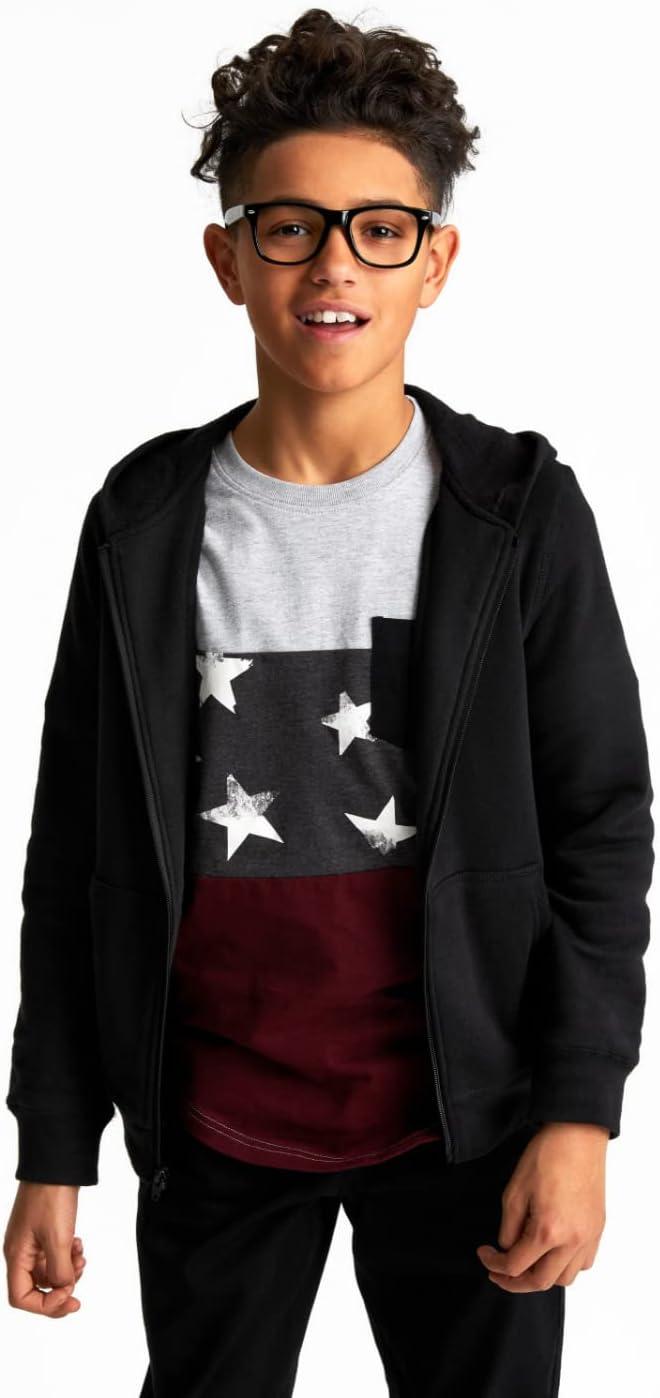 French Toast Boys’ Fleece Hoodie(Heather Gray)