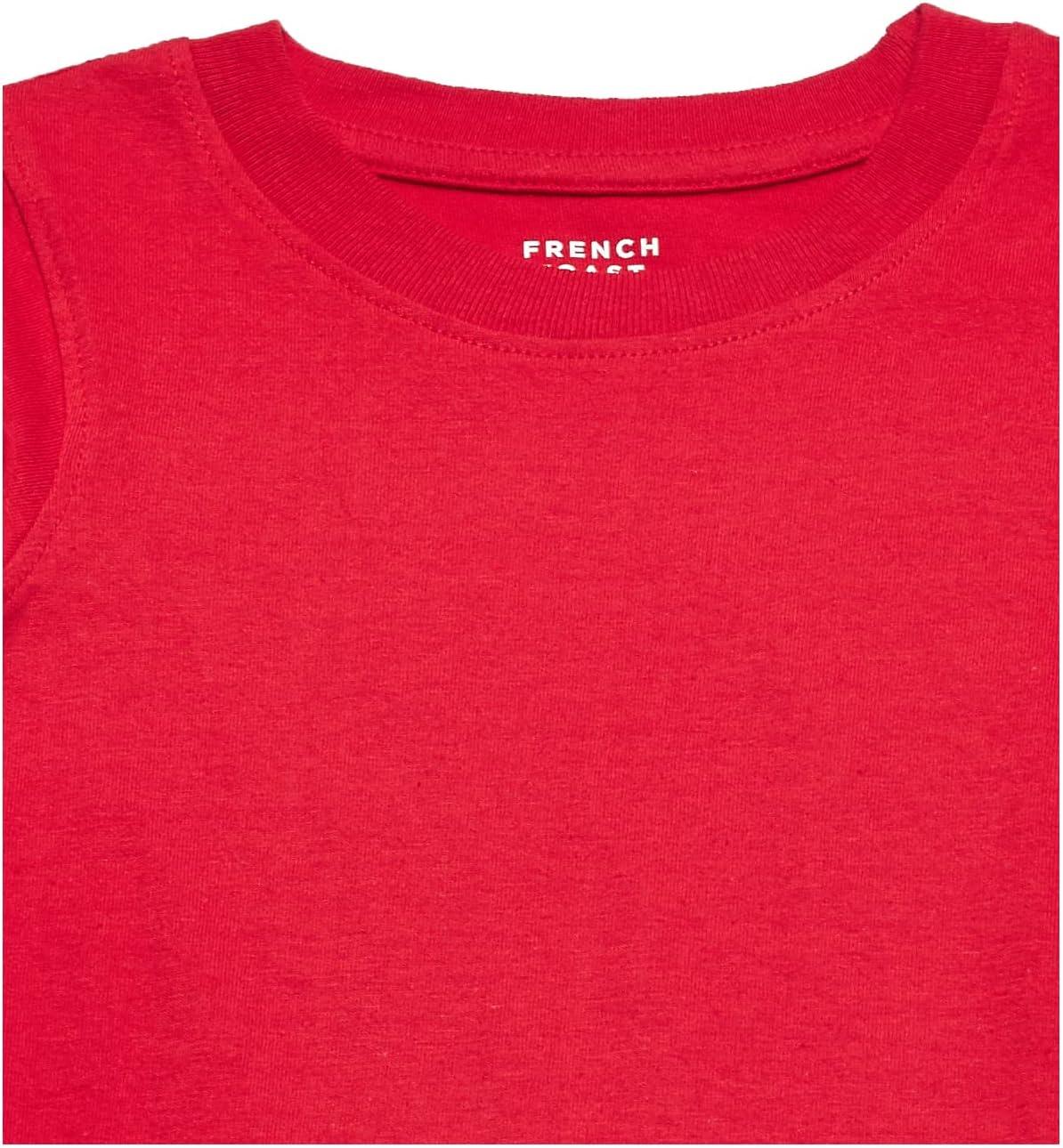 French Toast Boys Long Sleeve Crewneck Tee T-Shirt T Shirt(School Red)