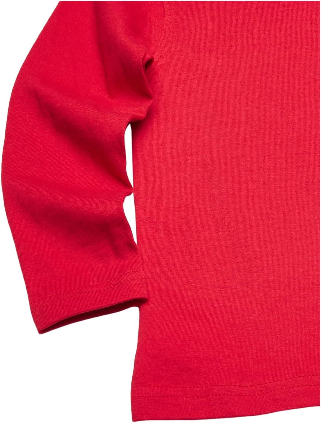 French Toast Boys Long Sleeve Crewneck Tee T-Shirt T Shirt(School Red)