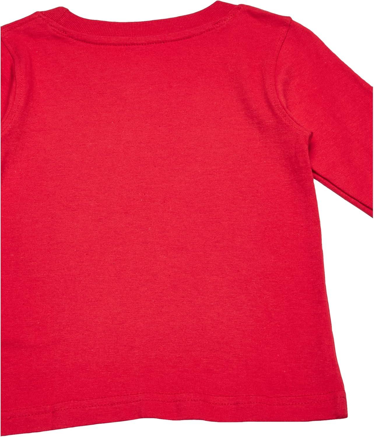 French Toast Boys Long Sleeve Crewneck Tee T-Shirt T Shirt(School Red)