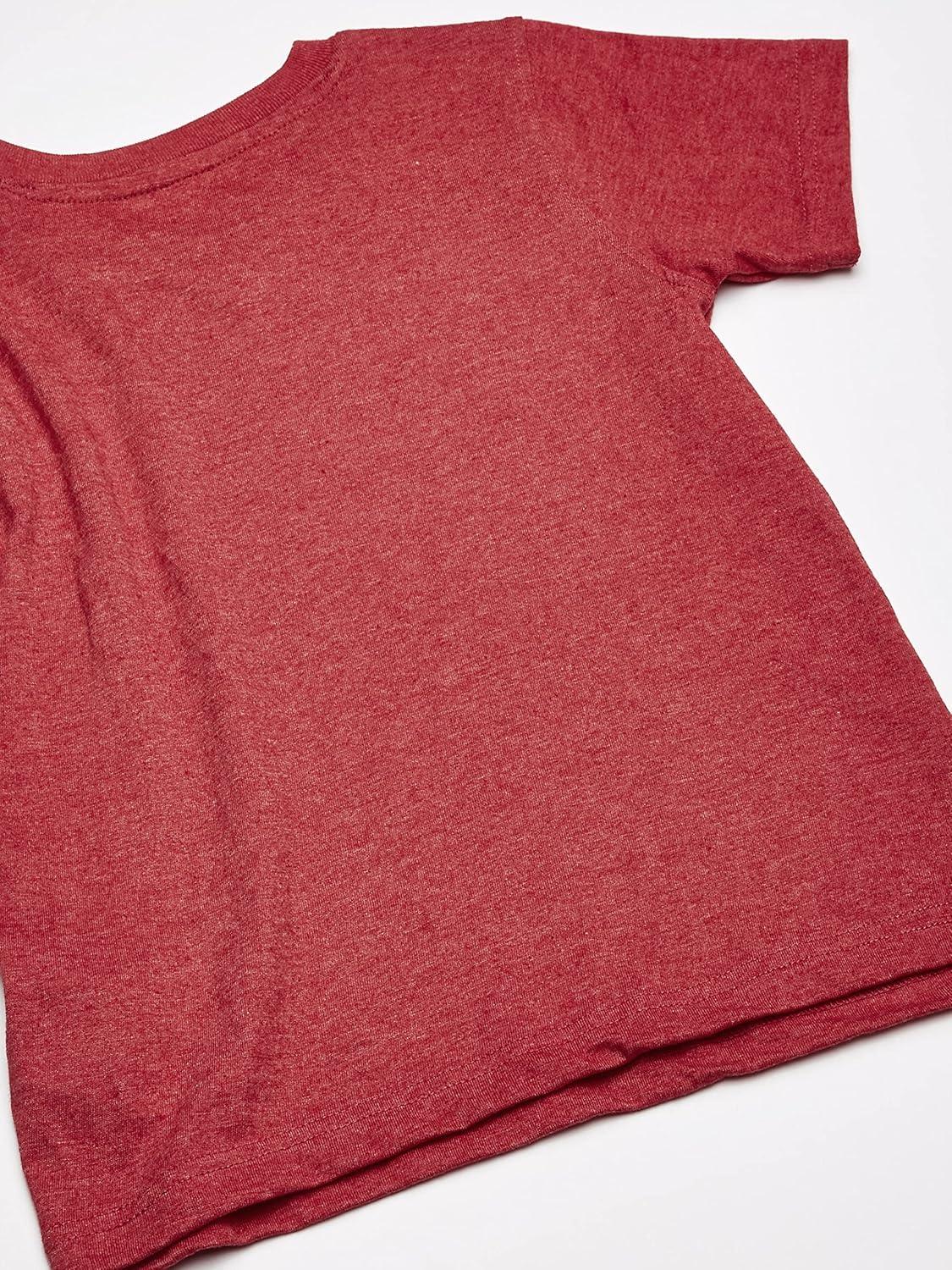 French Toast Men’s Short Sleeve V-Neck Tee(True Crimson Heather)