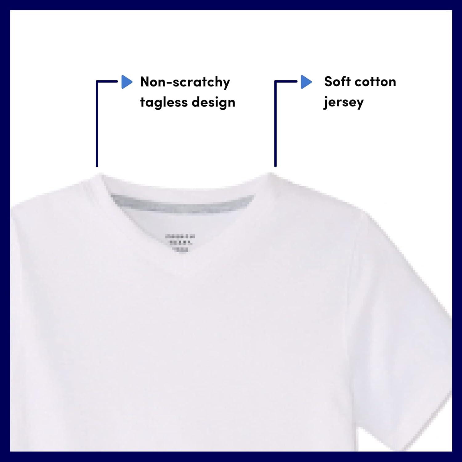 French Toast Men’s Short Sleeve V-Neck Tee(Heather Grey)