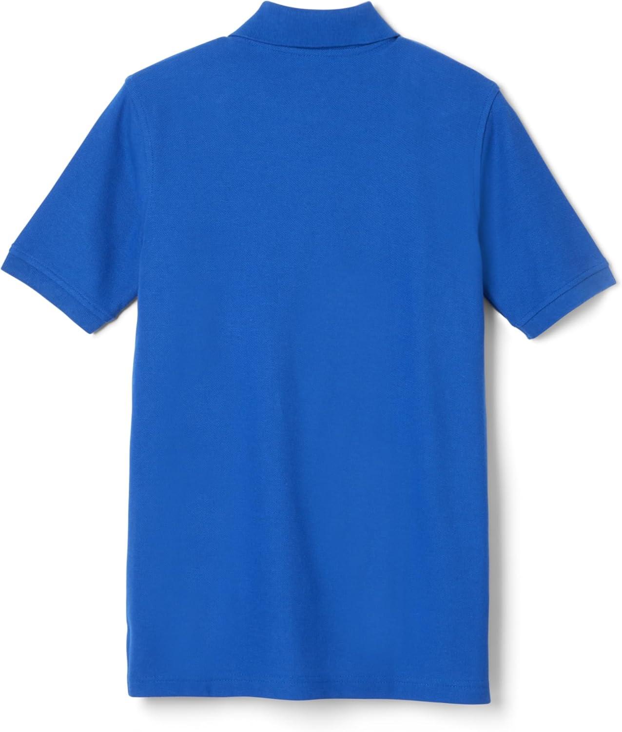 French Toast Boys Short Sleeve Pique Polo Shirt (Standard & Husky), Black, 10(Royal)