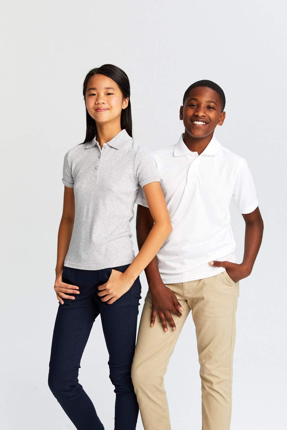 French Toast Kids’ Moisture Wicking Performance Sport Polo(White)