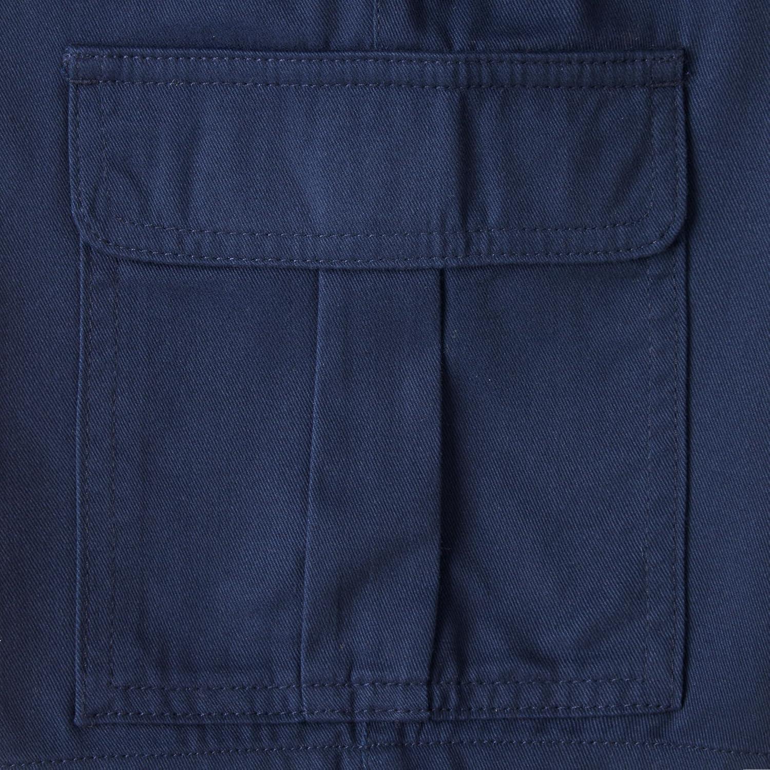 French Toast Boys’ Pull-On Twill Cargo Shorts(Navy)