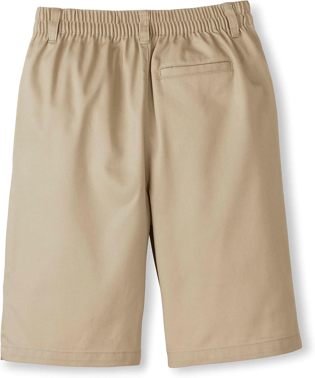 French Toast Boys’ Elastic Back Shorts School Uniform for Kids(Khaki (New))