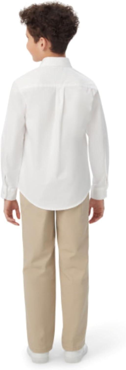 French Toast Boys Long Sleeve Oxford Shirt (Standard & Husky) Button Down Shirt(Light Blue)