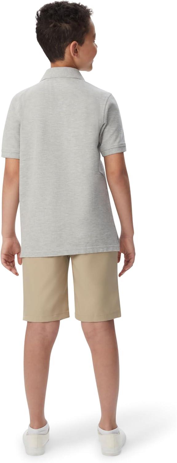 French Toast Kids’ Pique Polo (Standard & Husky)(Heather Gray)