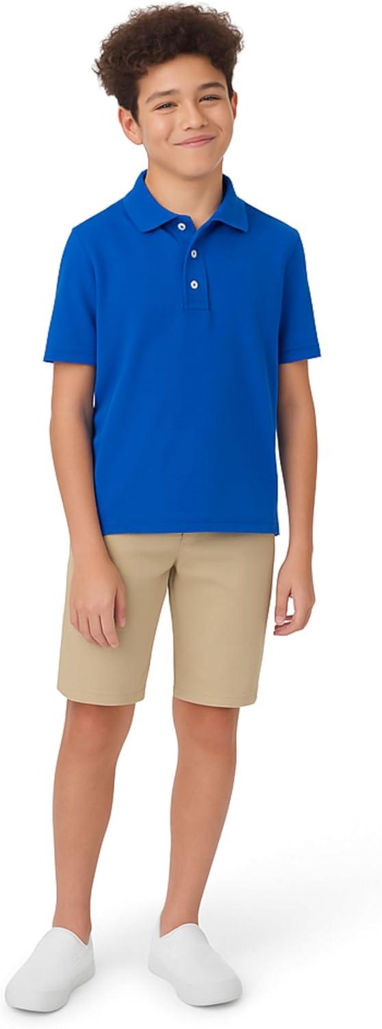 French Toast Kids’ Pique Polo (Standard & Husky)(Royal)