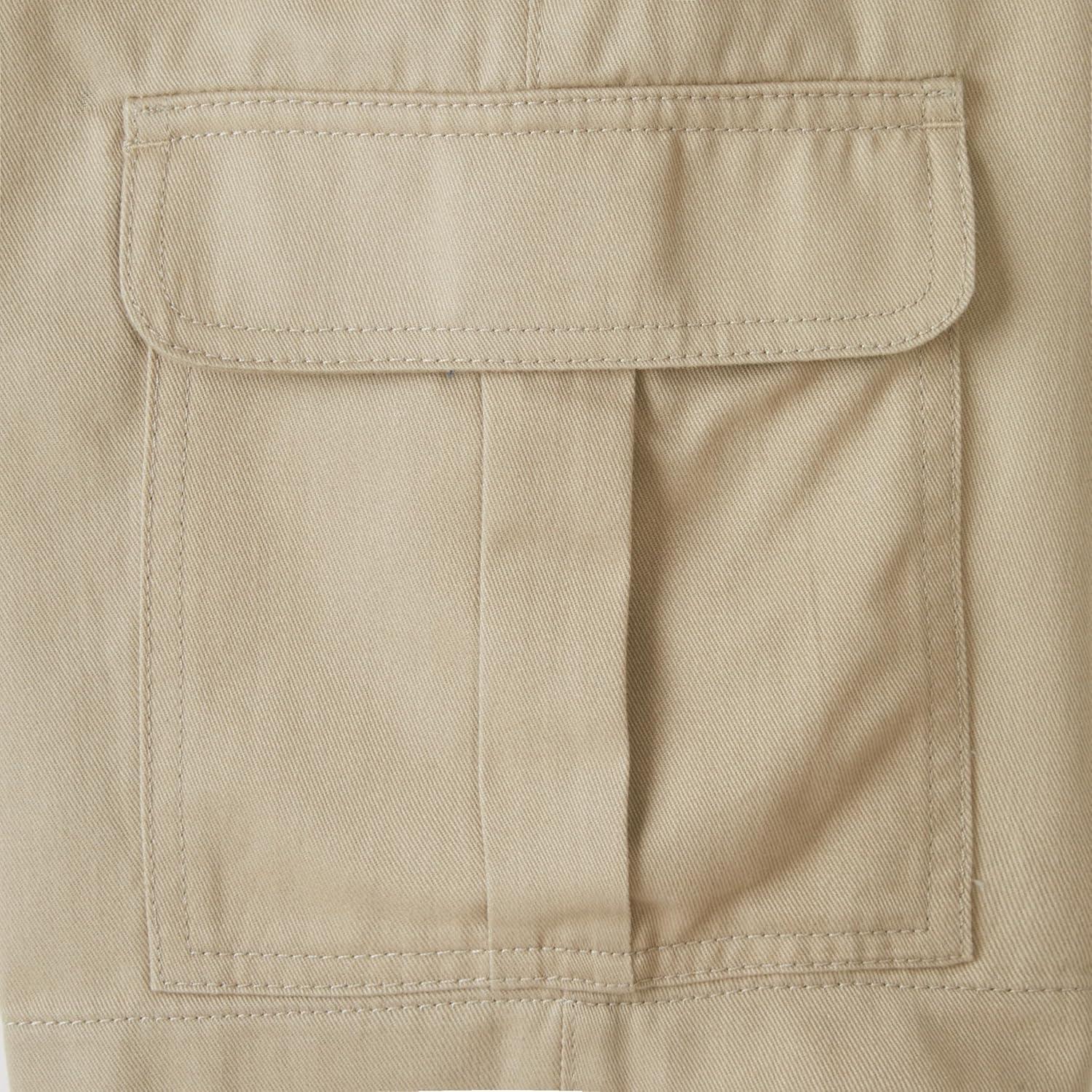 French Toast Boys’ Pull-On Twill Cargo Shorts(Khaki)