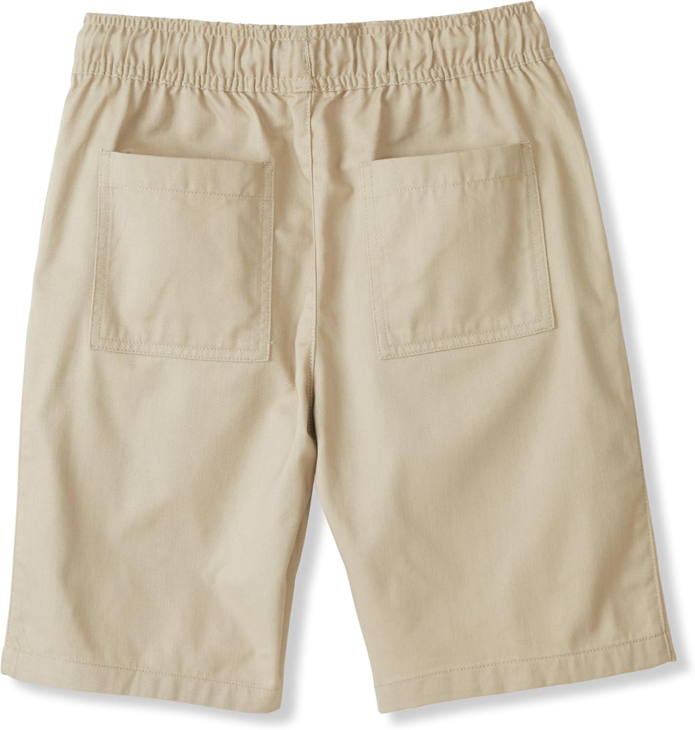 French Toast Boys’ Pull-On Twill Shorts with Drawstring(Khaki)