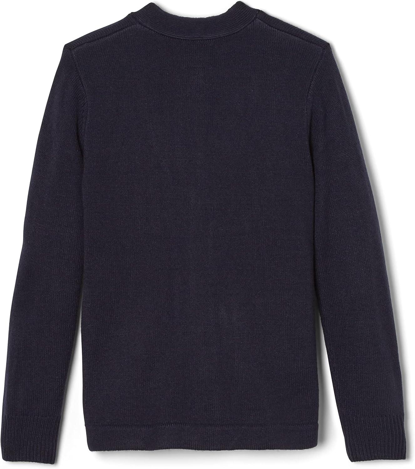 French Toast Unisex Anti-pill V-neck (Standard & Husky) School Uniform Cardigan Sweater(Navy)