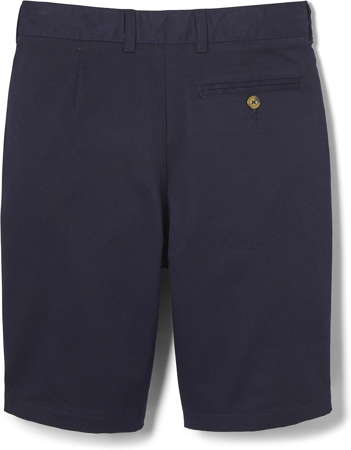French Toast Girls Adjustable Waist Flat Front Shorts, Uniform Navy, 10 US