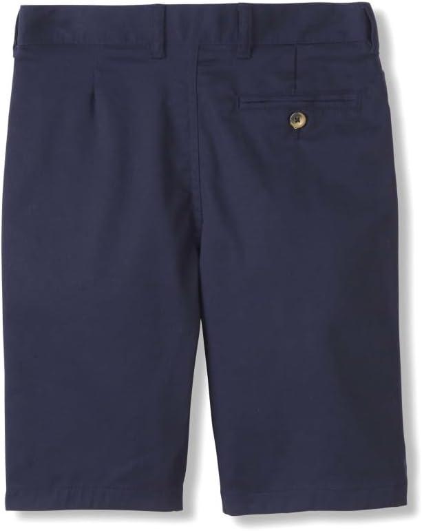 French Toast Girls Adjustable Waist Flat Front Shorts, Uniform Navy, 16 Husky