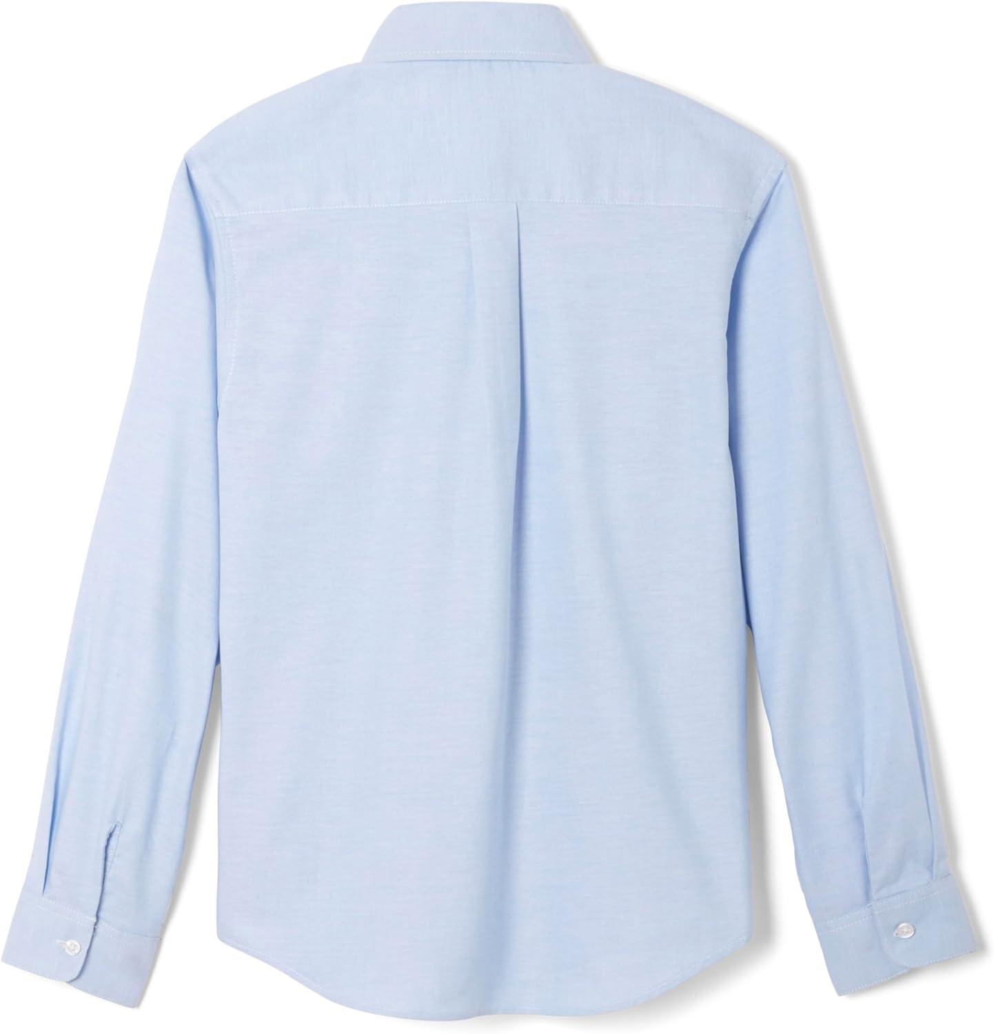 French Toast Men’s Long Sleeve Oxford Shirt(Light Blue)