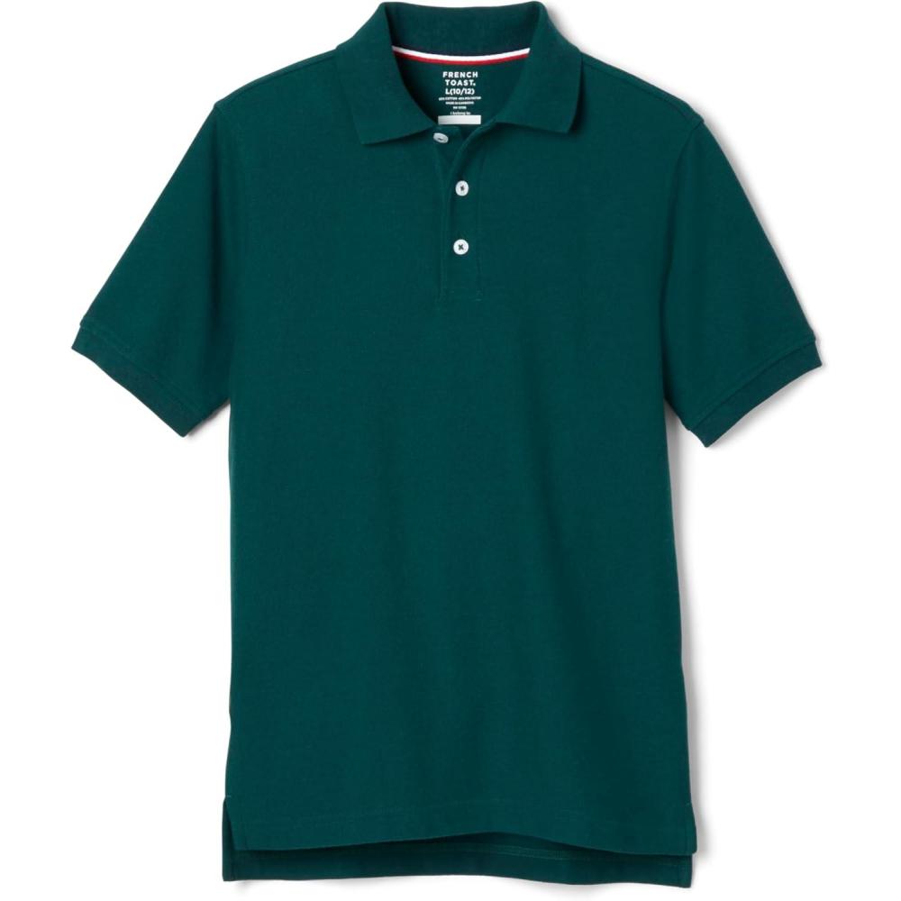 French Toast Kids’ Pique Polo (Standard & Husky)(Hunter Green)