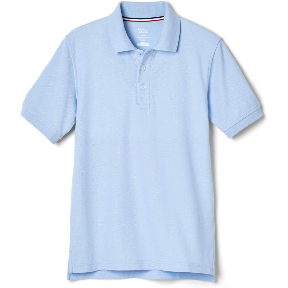 French Toast Kids’ Pique Polo (Standard & Husky)(Light Blue)