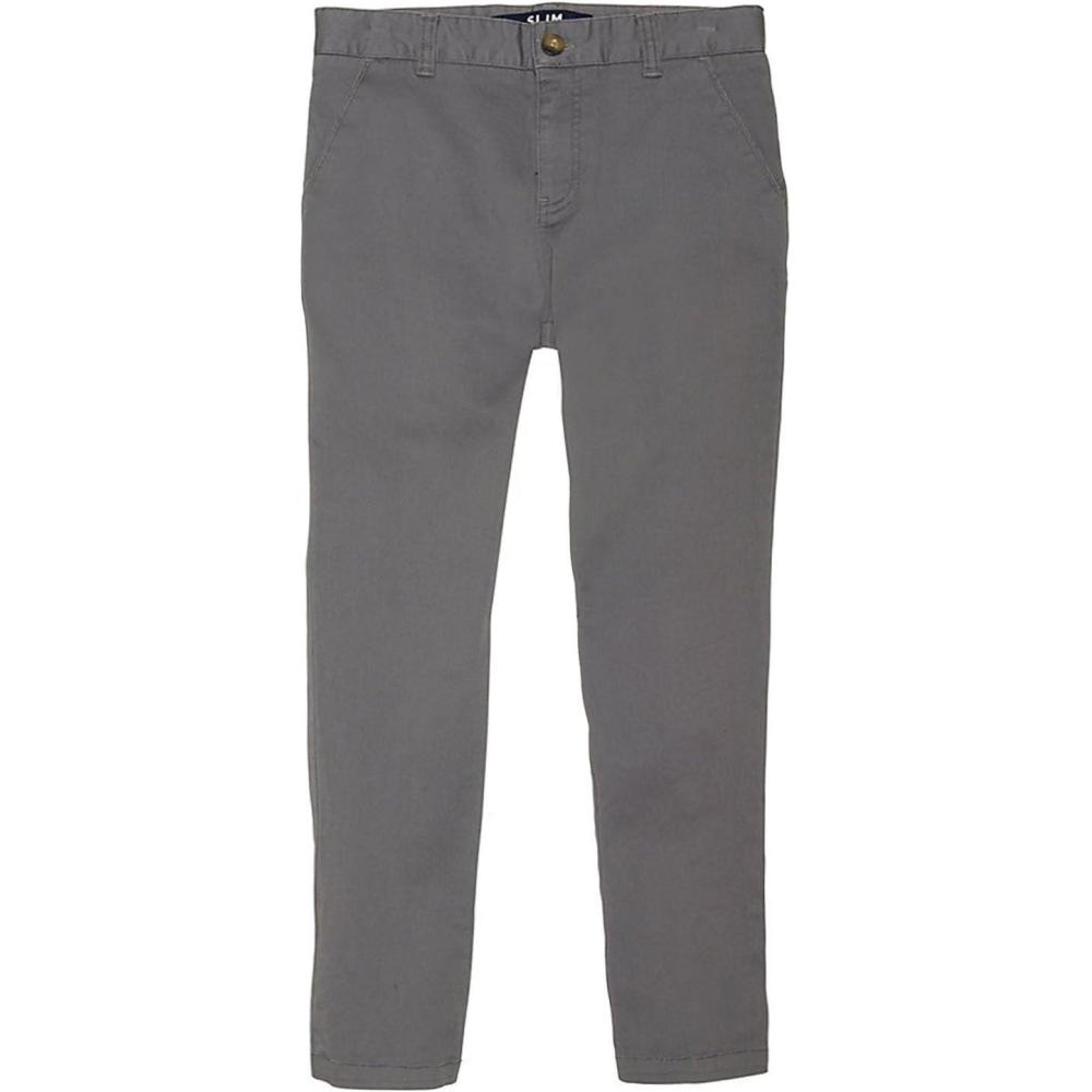 French Toast Boys’ Adjustable Waist Straight Fit Stretch Twill Chino Pant(Heather Gray)