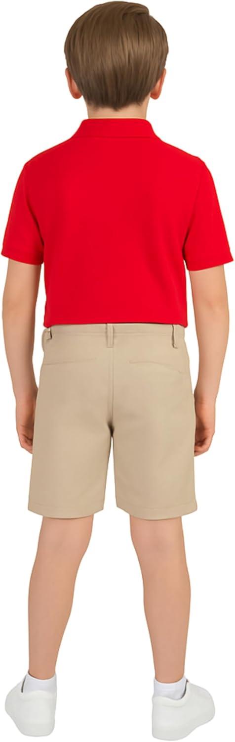 French Toast Kids’ Pique Polo (Standard & Husky)(Red)