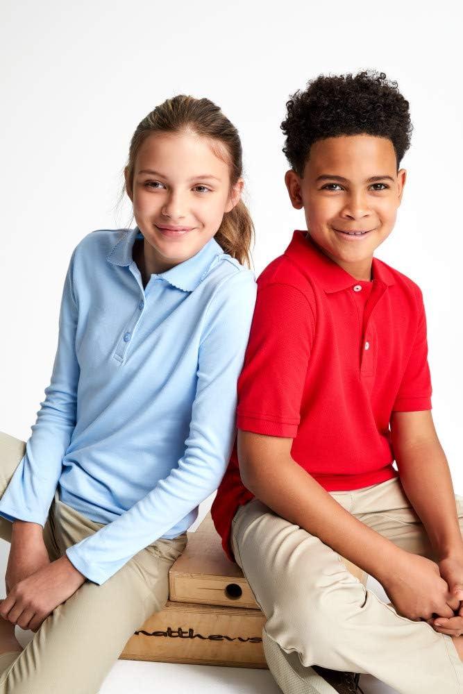 French Toast Kids’ Pique Polo (Standard & Husky)(Red)