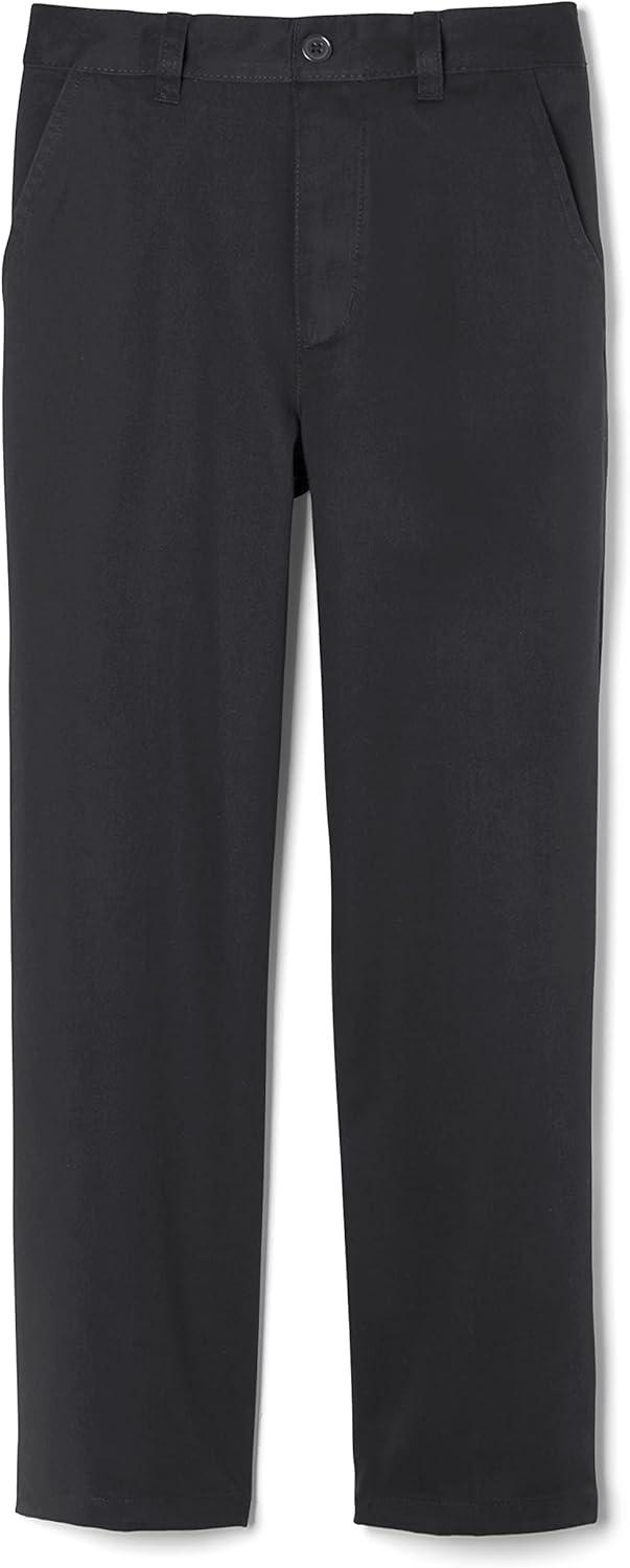 French Toast Boys Pull-On Relaxed Fit School Uniform Pant (Standard & Husky)(Black)