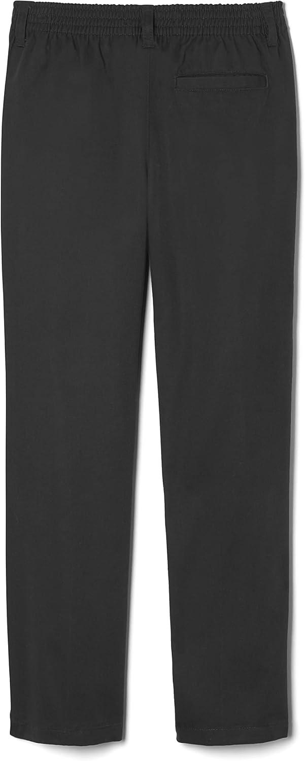 French Toast Boys Pull-On Relaxed Fit School Uniform Pant (Standard & Husky)(Black)