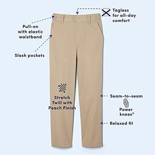 French Toast Boys Pull-On Relaxed Fit School Uniform Pant (Standard & Husky)(Black)
