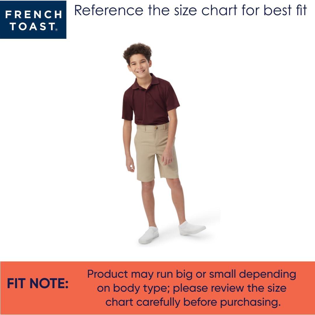 French Toast Girls Adjustable Waist Flat Front Shorts, Beige Khaki, 10 US