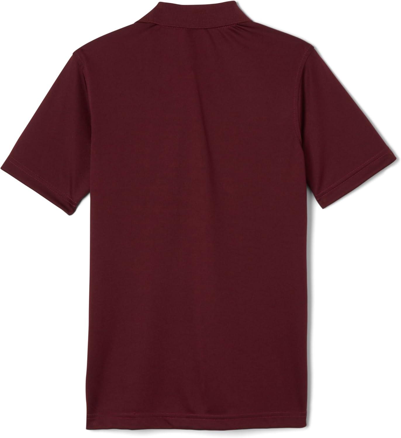 French Toast Kids’ Moisture Wicking Performance Sport Polo(Burgundy)
