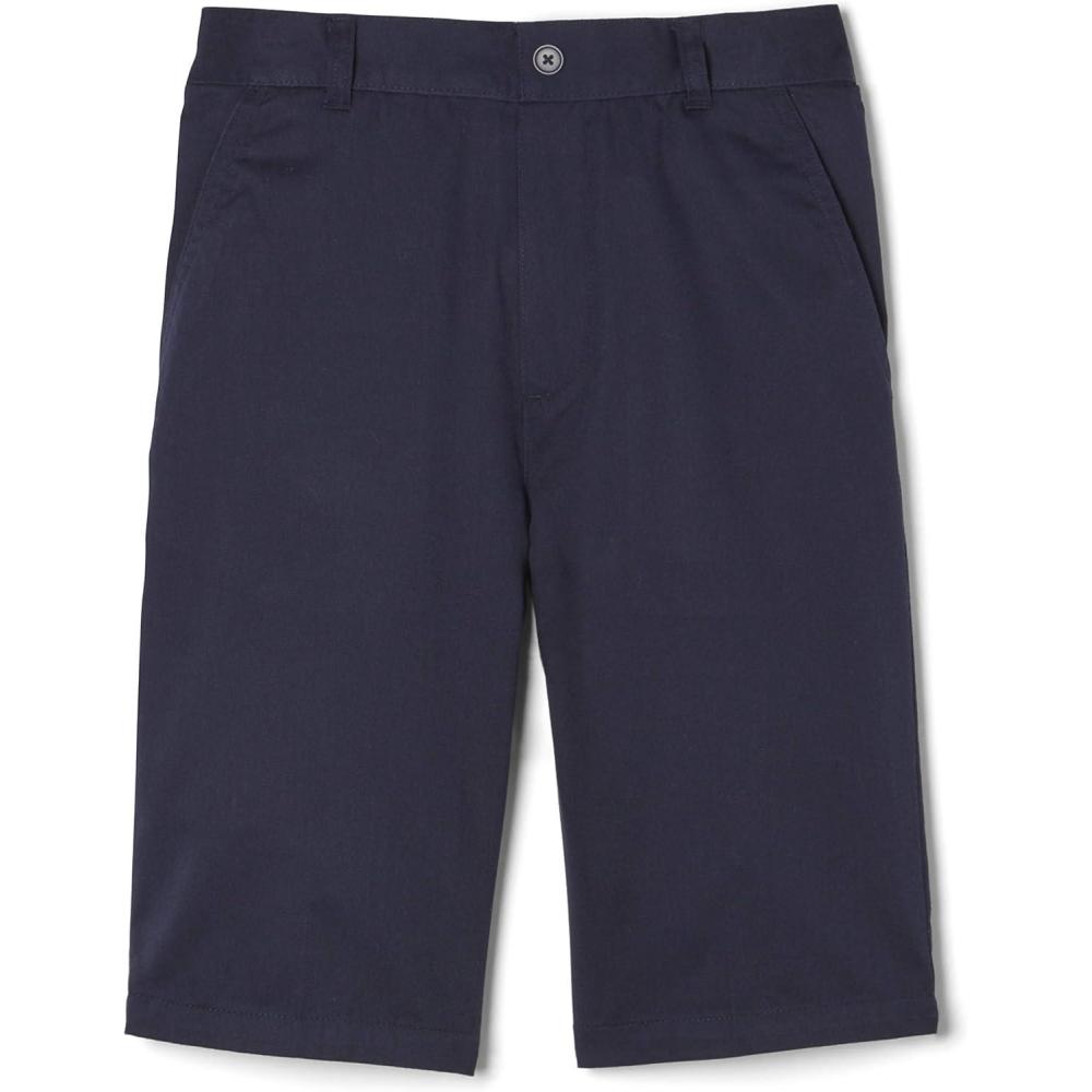 French Toast Boys’ Elastic Back Shorts School Uniform for Kids(Navy)