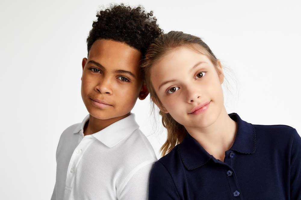 French Toast Kids’ Pique Polo (Standard & Husky)(White)