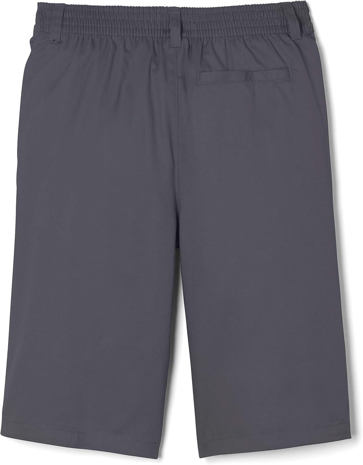 French Toast Boys’ Elastic Back Shorts School Uniform for Kids(Heather Gray)